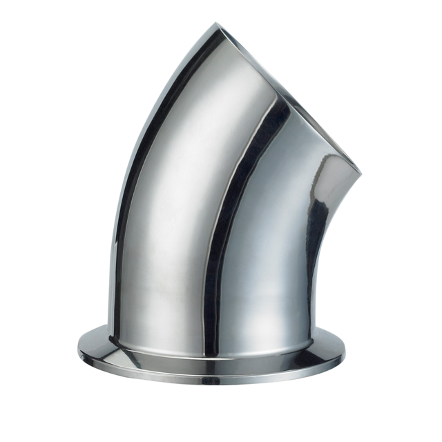 Coude sanitaire ISO2037 2KMP-AS1528.3 JN-FT-20 5003 45°en acier inoxydable