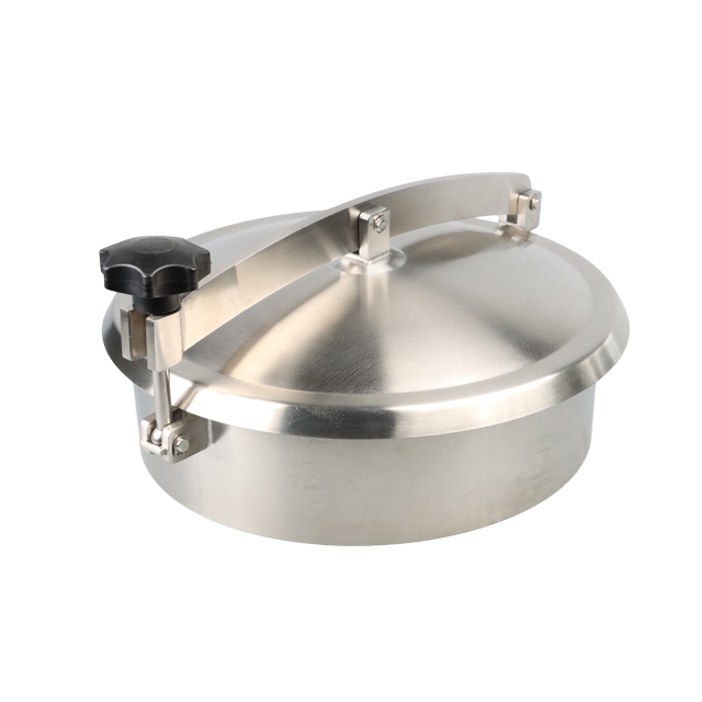Trou d'homme rond sans pression pour autoclave en acier inoxydable avec bras croisé unique