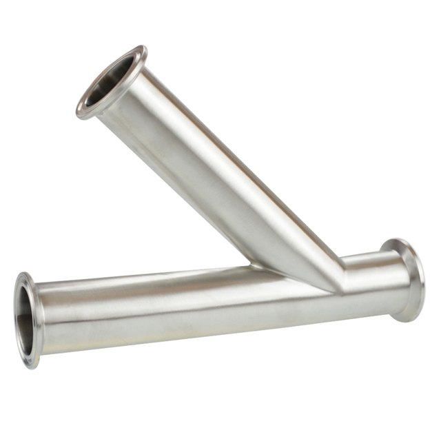 Surface de miroir en acier inoxydable SMS 3A 28WA Tee-shirt de branche à pince rapide JN-FT-23 3024
