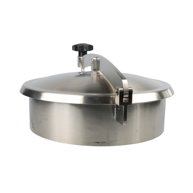 Trou d'homme rond sans pression pour autoclave en acier inoxydable avec bras croisé unique