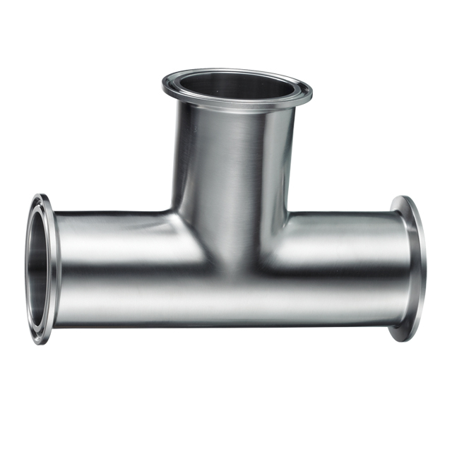 Surface de miroir sanitaire en acier inoxydable BS AS1528.3, pièce en t à trois voies serrée JN-FT-23 6011