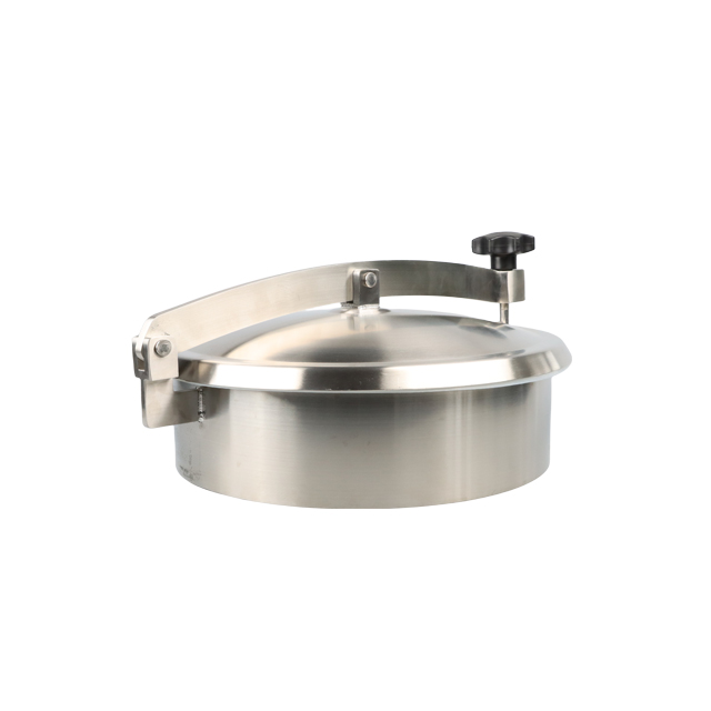 Trou d'homme rond sans pression pour autoclave en acier inoxydable avec bras croisé unique