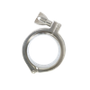 Collier de serrage sanitaire TriClover Tc en acier inoxydable avec deux écrous à oreilles