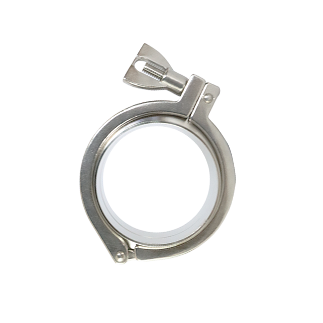 Collier de serrage sanitaire TriClover Tc en acier inoxydable avec deux écrous à oreilles