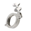 Tri-pince sanitaire à haute pression en acier inoxydable, triple pince avec deux écrous à oreilles