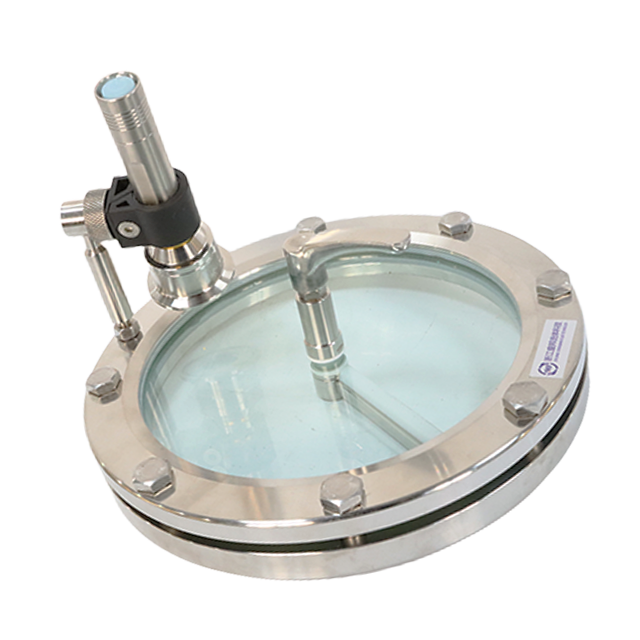 Verre de vue à bride sanitaire en acier inoxydable avec lumière multi-angle