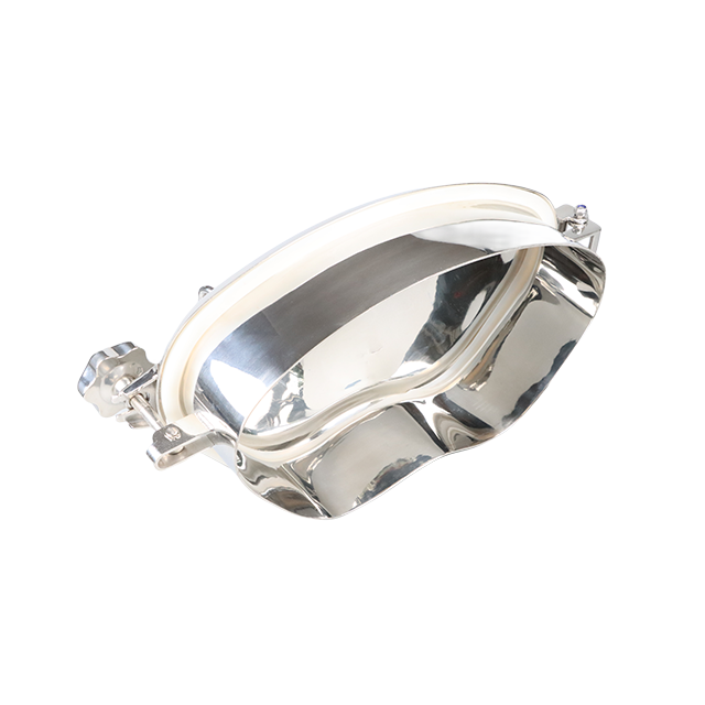 Trou d'homme hygiénique de trappe de réservoir d'ouverture d'oscillation latérale d'acier inoxydable DN600 avec la fermeture périphérique