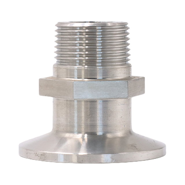 Adaptateur de raccord de tuyau mâle de remplissage de bride à trois pinces sanitaires en acier inoxydable