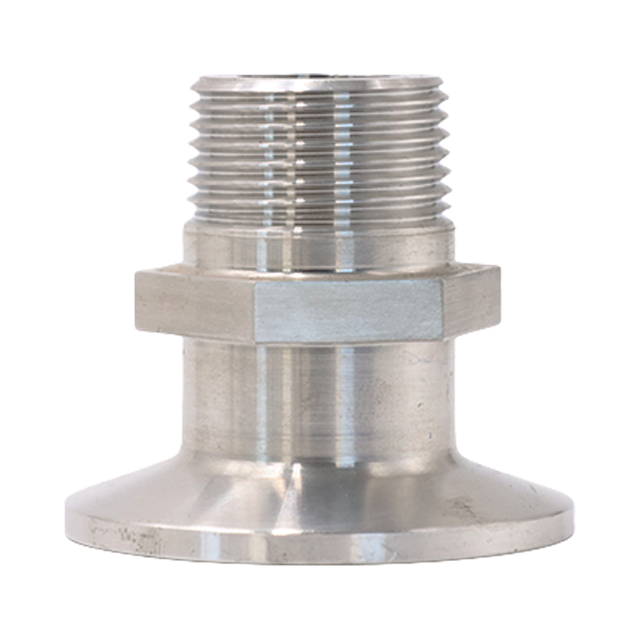 Adaptateur de raccord de tuyau mâle de remplissage de bride à trois pinces sanitaires en acier inoxydable