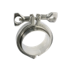 Collier de serrage sanitaire TriClover Tc en acier inoxydable avec deux écrous à oreilles