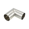 Coude à angle poli de qualité alimentaire SMS ISO-L2KS ISO/IDF JN-FT-20 4002 en acier inoxydable