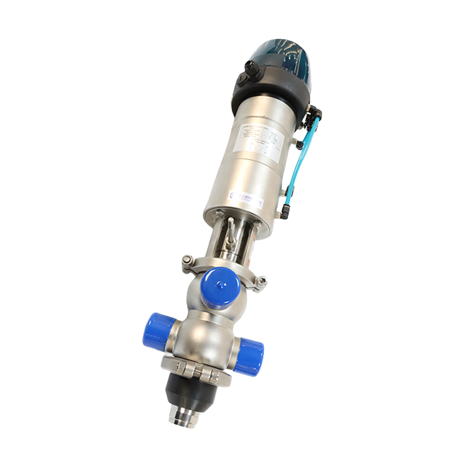 Valve Mixproof intelligente pneumatique à siège unique sanitaire en acier inoxydable