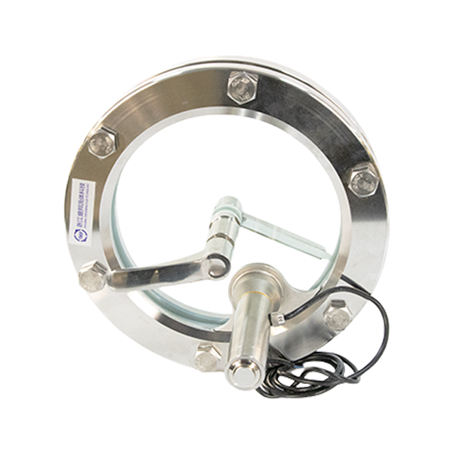 Verre de visée circulaire sanitaire en acier inoxydable avec essuie-glace et lumière LED pour l'inspection
