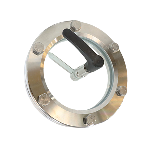 Verre de vue de grattoir circulaire sanitaire en acier inoxydable pour appareils à pression