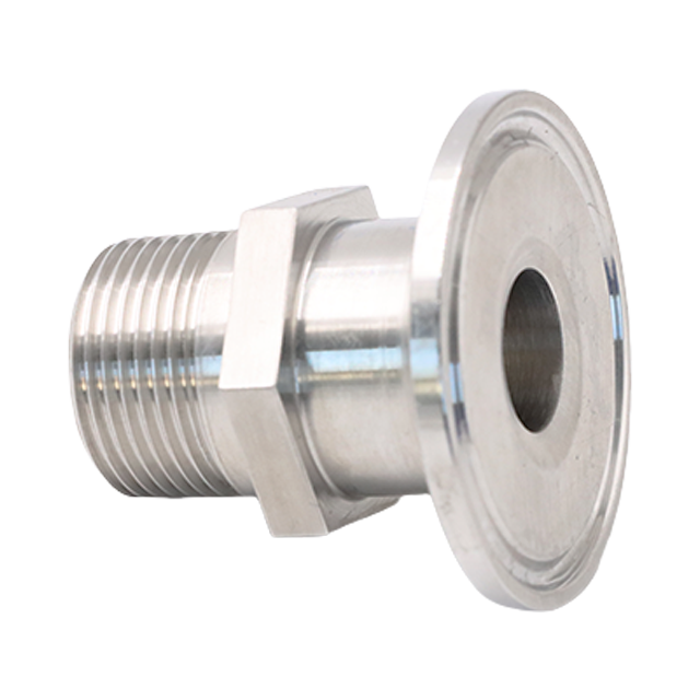 Adaptateur de raccord de tuyau mâle de remplissage de bride à trois pinces sanitaires en acier inoxydable