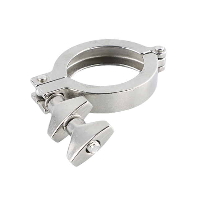 Tri-pince sanitaire à haute pression en acier inoxydable, triple pince avec deux écrous à oreilles