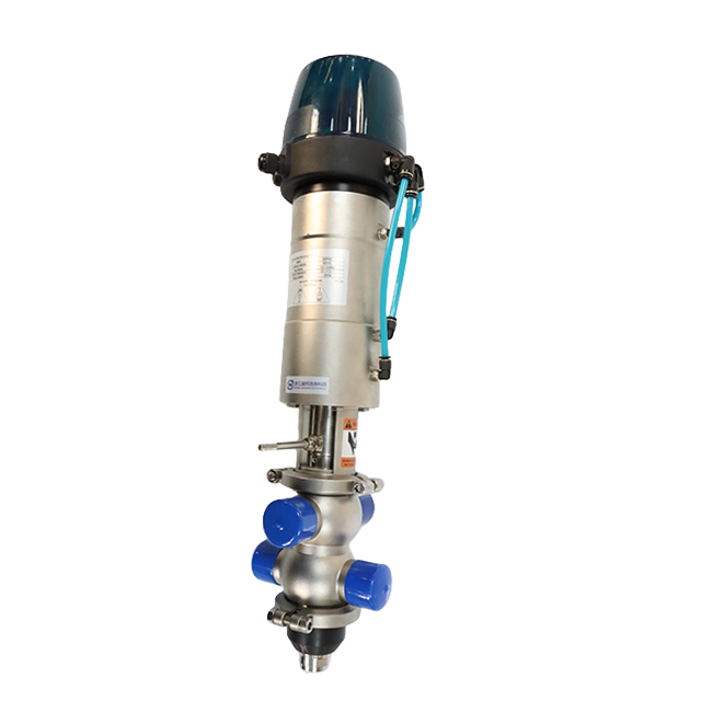 Valve Mixproof intelligente pneumatique à siège unique sanitaire en acier inoxydable