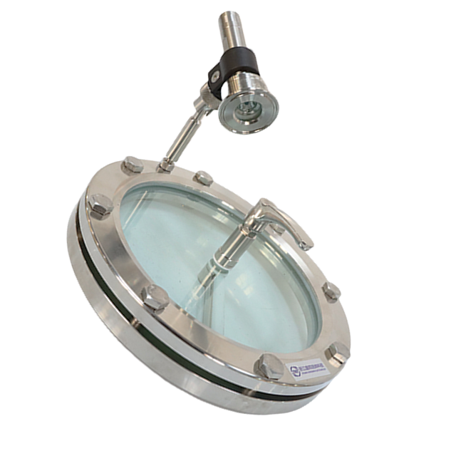 Verre de visée sanitaire en acier inoxydable avec lumière rechargeable