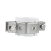  Support de serrage de sangle de tuyau réglable en acier inoxydable avec œillets en caoutchouc blanc