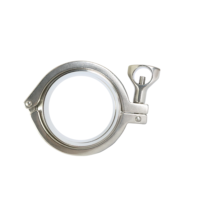 Collier de serrage sanitaire TriClover Tc en acier inoxydable avec deux écrous à oreilles
