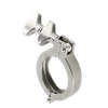 Tri-pince sanitaire à haute pression en acier inoxydable, triple pince avec deux écrous à oreilles
