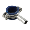  Raccord rond de tuyau à pince caoutchouté en acier inoxydable pour support de tuyau