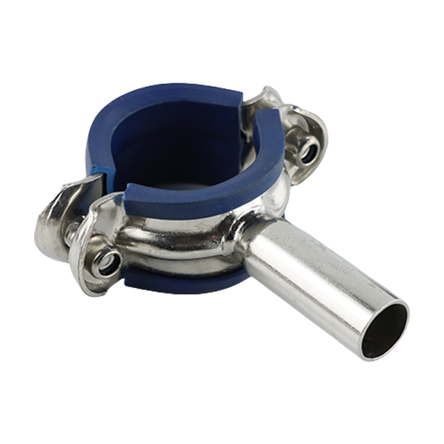  Raccord rond de tuyau à pince caoutchouté en acier inoxydable pour support de tuyau