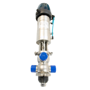 Valve Mixproof intelligente pneumatique à siège unique sanitaire en acier inoxydable