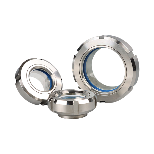 Verre trafiqué de vue de type Union SMS rond en acier inoxydable avec extrémité à souder
