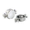  Support de serrage de sangle de tuyau réglable en acier inoxydable avec œillets en caoutchouc blanc