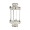 Verre de vue de type tube long à trois pinces en acier inoxydable