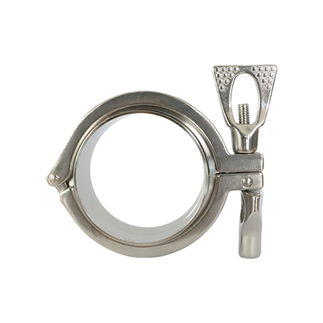 Collier de serrage sanitaire TriClover Tc en acier inoxydable avec deux écrous à oreilles