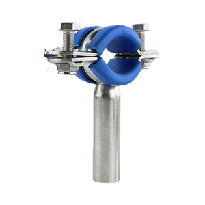 Support de serrage de support de tuyau rond moyen en acier inoxydable avec siège
