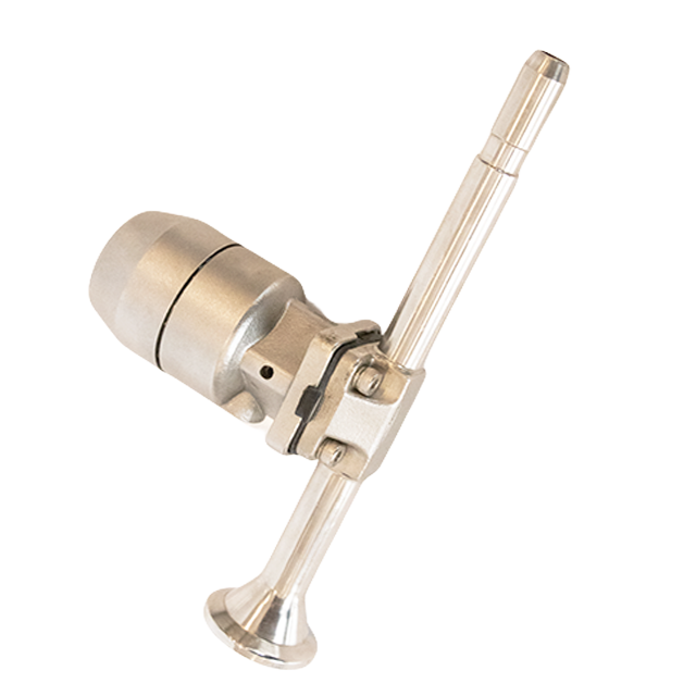 Valve d'échantillonnage de liquide unique pneumatique stérile en acier inoxydable 