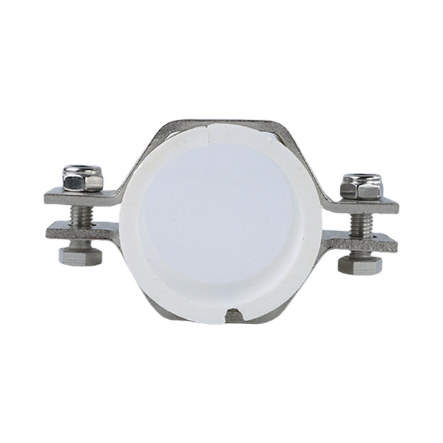  Support de serrage de sangle de tuyau réglable en acier inoxydable avec œillets en caoutchouc blanc