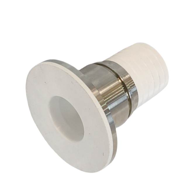 Raccord adaptateur à trois pinces pour tuyau sanitaire en acier inoxydable doublé de PTFE