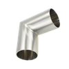 Coude à angle poli de qualité alimentaire SMS ISO-L2KS ISO/IDF JN-FT-20 4002 en acier inoxydable