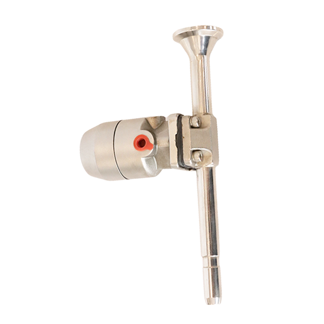 Valve d'échantillonnage de liquide unique pneumatique stérile en acier inoxydable 