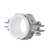  Support de serrage de sangle de tuyau réglable en acier inoxydable avec œillets en caoutchouc blanc