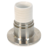 Raccord adaptateur à trois pinces pour tuyau sanitaire en acier inoxydable doublé de PTFE