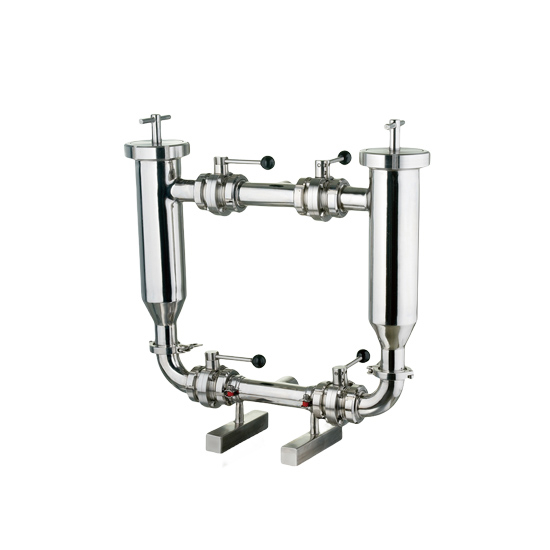 Crépine sanitaire de panier duplex de triple bride d'acier inoxydable pour l'industrie chimique fine 