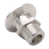 Adaptateur de raccord de tuyau mâle de remplissage de bride à trois pinces sanitaires en acier inoxydable