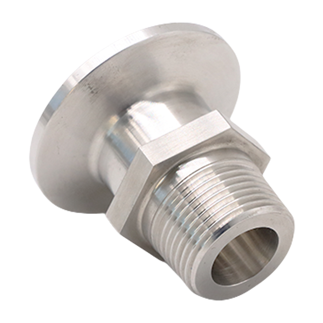 Adaptateur de raccord de tuyau mâle de remplissage de bride à trois pinces sanitaires en acier inoxydable