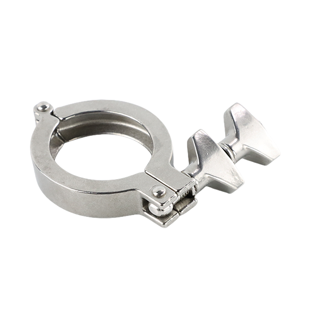 Tri-pince sanitaire à haute pression en acier inoxydable, triple pince avec deux écrous à oreilles