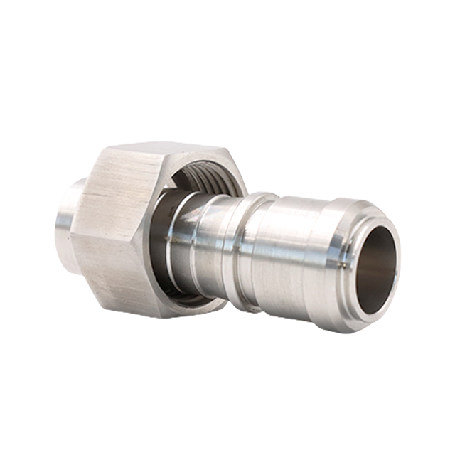 Raccord femelle aseptique sanitaire de connecteur de pivot de garnitures de tuyau de cuir embouti d'acier inoxydable