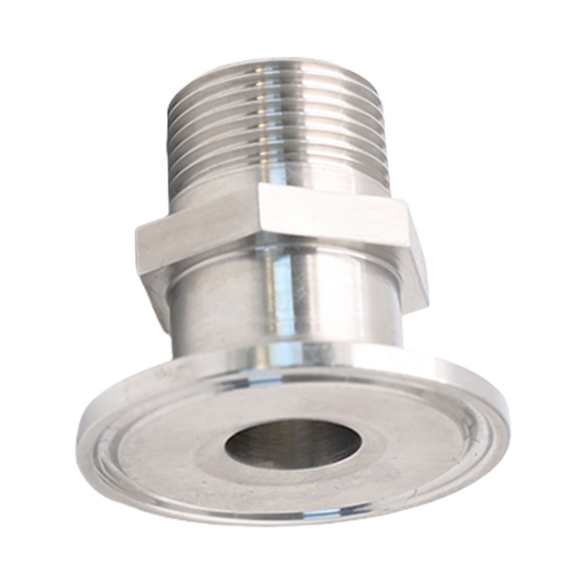 Adaptateur de raccord de tuyau mâle de remplissage de bride à trois pinces sanitaires en acier inoxydable