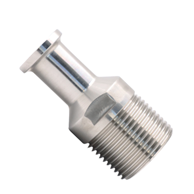 Adaptateur de raccord de tuyau hexagonal NPT, filetage externe sanitaire en acier inoxydable vers virole Tri-Clamp