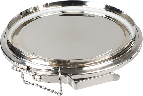Passage d'homme supérieur de porte latérale elliptique d'assainissement en acier inoxydable pour miroir poli