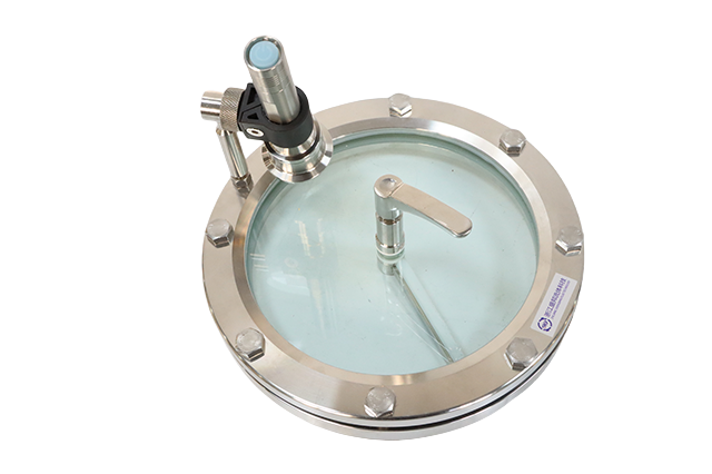 Verre de visée sanitaire en acier inoxydable avec lumière rechargeable