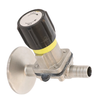 Valve d'échantillonnage de liquide aseptique manuelle sanitaire en acier inoxydable, haute pureté 